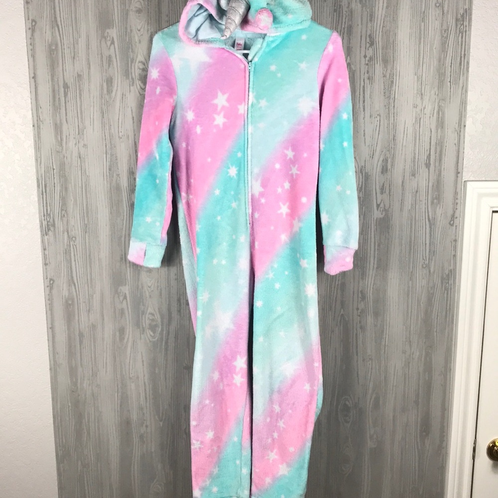 Justice 12 unicorn onesie PJs